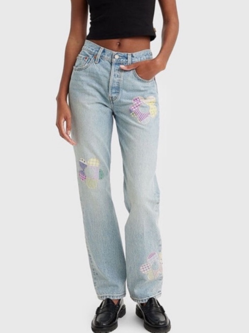 Levi's 501 150th Anniversary Edition Flower Patchwork size 24